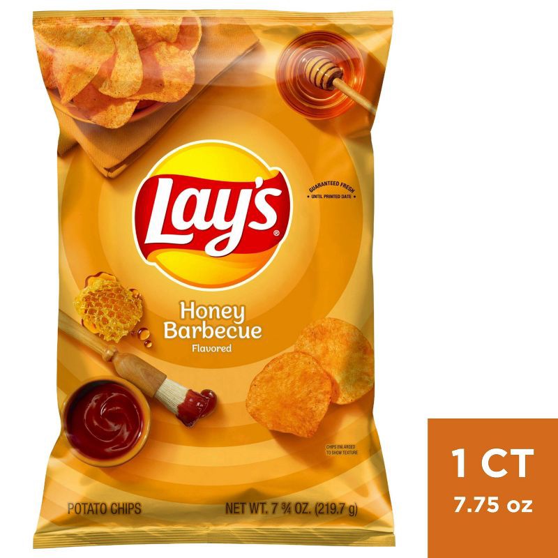 slide 1 of 3, Lay's Honey Barbecue Flavored Potato Chips - 7.75oz, 7.75 oz