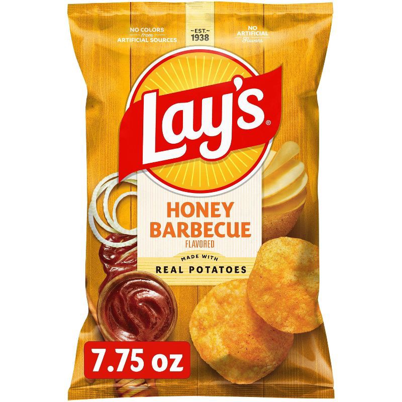 slide 1 of 7, Lay's Honey Barbecue Flavored Potato Chips - 7.75oz, 7.75 oz