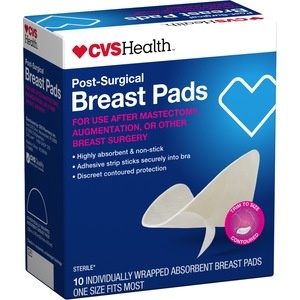 slide 1 of 1, CVS Health Post Surgical Breast Pads, 10 ct