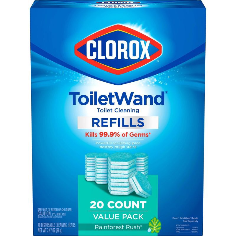 slide 2 of 17, Clorox ToiletWand Disinfecting Refills Disposable Wand Heads - Rainforest Rush - 20ct, 20 ct