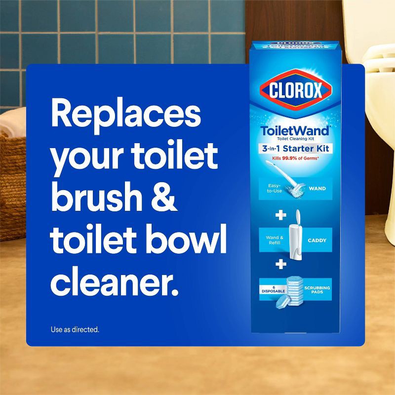 slide 8 of 17, Clorox ToiletWand Disinfecting Refills Disposable Wand Heads - Rainforest Rush - 20ct, 20 ct