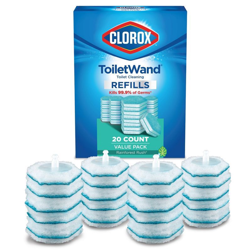 slide 1 of 11, Clorox ToiletWand Disinfecting Refills Disposable Wand Heads - Rainforest Rush - 20ct, 20 ct