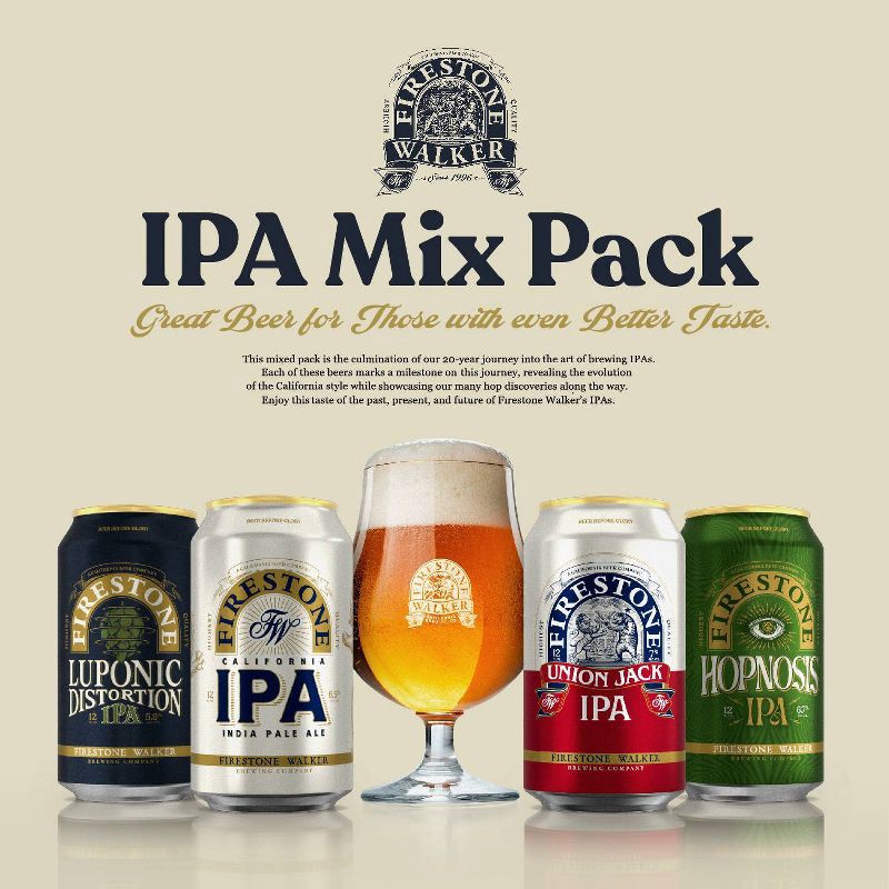 slide 2 of 8, Firestone Walker Brewing Company Firestone Walker Brewing Variety Pack - 12pk/12 fl oz Bottles, 12 ct; 12 fl oz