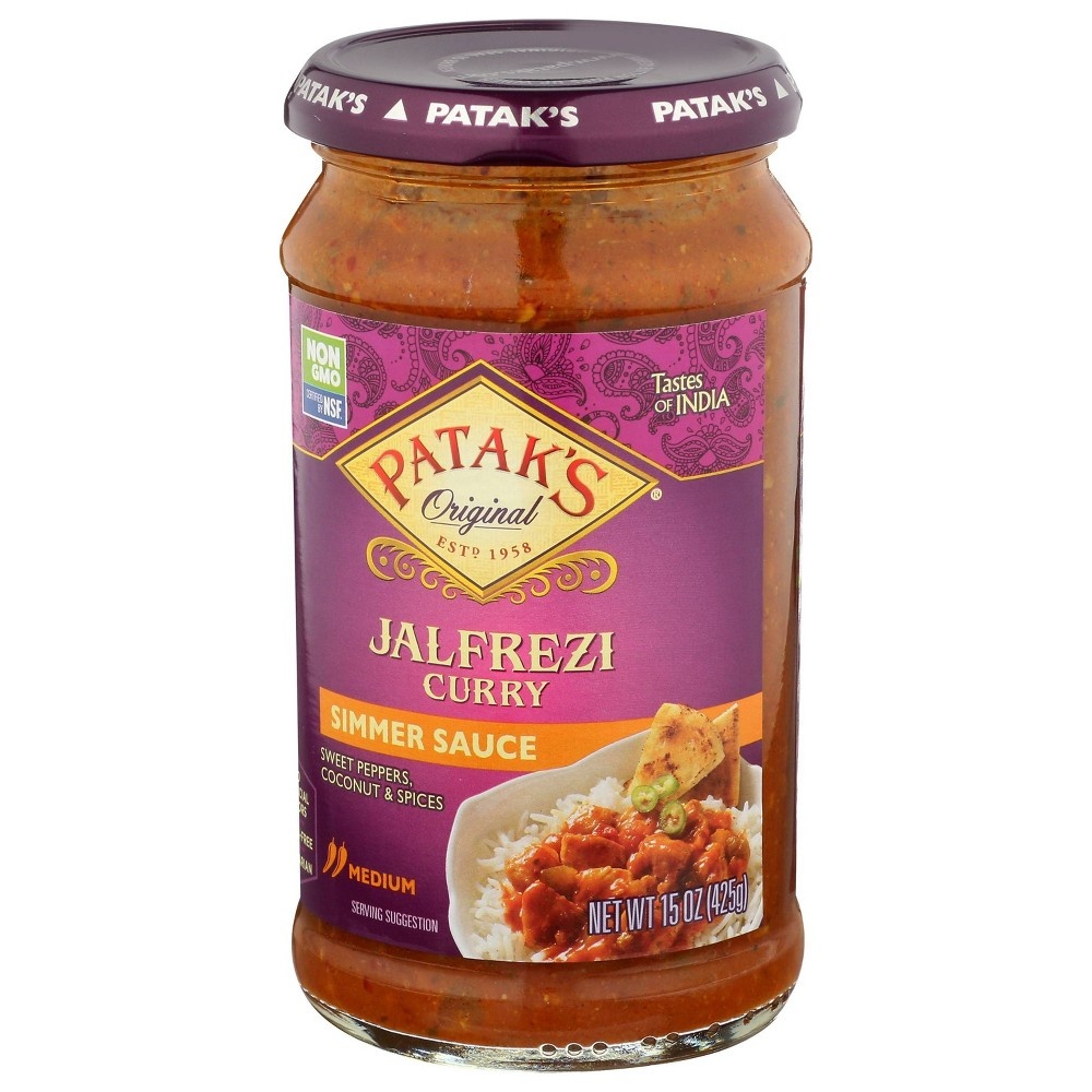 slide 4 of 4, Patak's Hot & Spicy Tikki Masala Curry Simmer Sauce, 12.3 oz