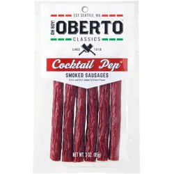 Oberto Cocktail Pep Smoked Sausage Sticks - 3oz