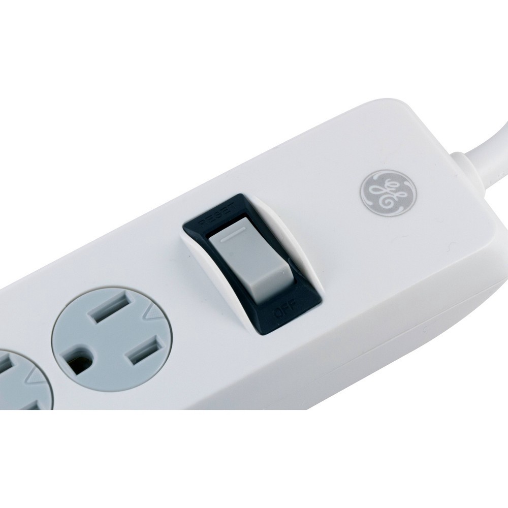 slide 5 of 6, General Electric GE 6' Extension Cord with 4 Outlet 2 USB Surge Protector White, 1 ct