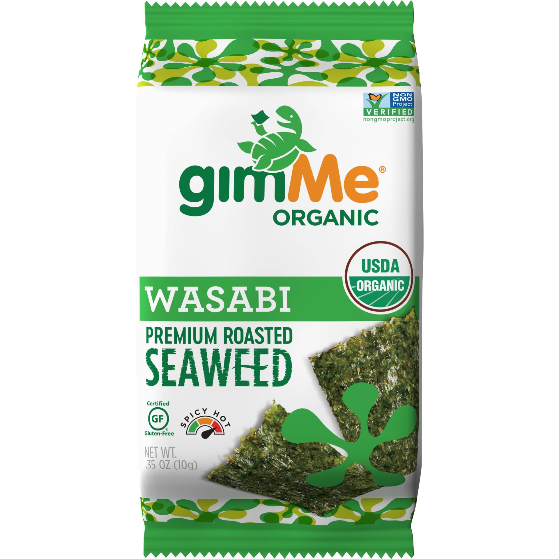 slide 1 of 3, Gimme Organic Roasted Seaweed Snack Wasabi, 0.35 oz