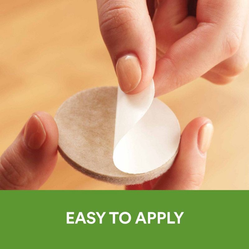 slide 3 of 8, Scotch Felt Pads Beige Square 1 inch: Furniture Floor Protectors, Anti-Scratch Chair Leg Pads, 16 Pack, 16 ct