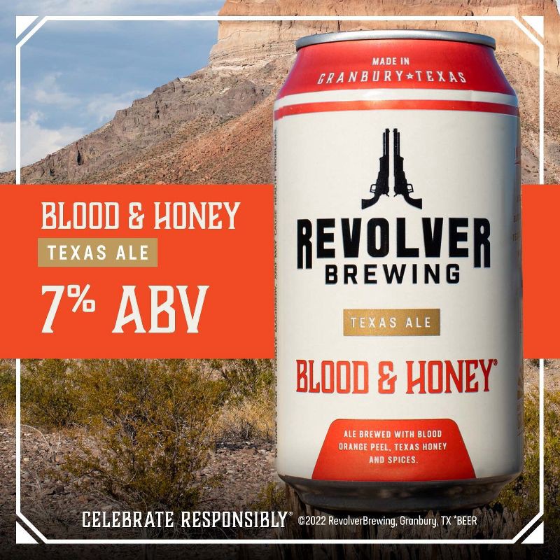 slide 2 of 8, Revolver Brewing Revolver Blood and Honey Golden Ale Beer - 6pk/12 fl oz Bottle, 6 ct; 12 fl oz