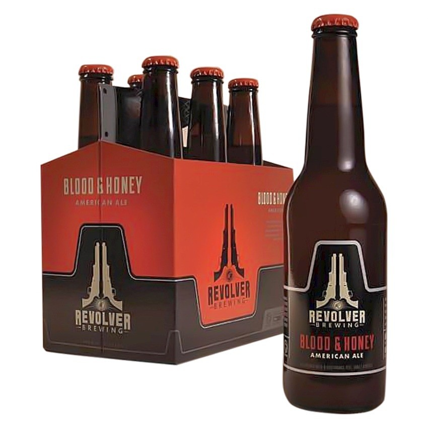 slide 1 of 4, Revolver Brewing Blood & Honey American Ale, 6 ct; 12 oz