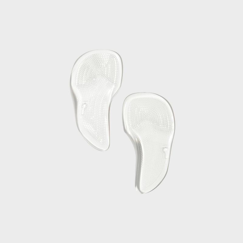 slide 2 of 5, Fab Feet Women's by Foot Petals Gel 2-in-1 Ball of Foot/Arch Support Shoe Cushions Clear - 1 pair: Urethane Shoe Accessories, 1 ct