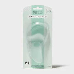 Fab Feet Women's by Foot Petals Gel 2-in-1 Ball of Foot/Arch Support Shoe Cushions Clear - 1 pair: Urethane Shoe Accessories