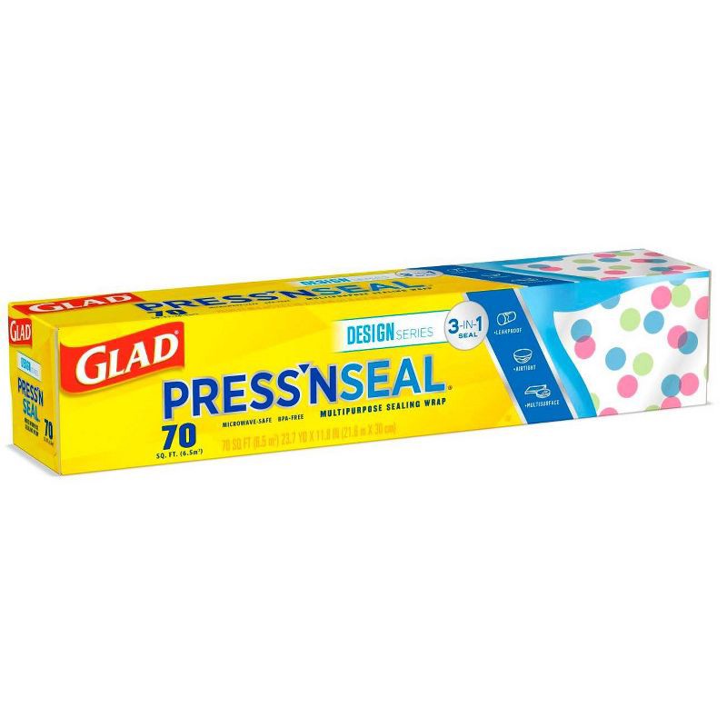 Glad Press 'n Seal Sealable Plastic Wrap - 70 sq ft roll