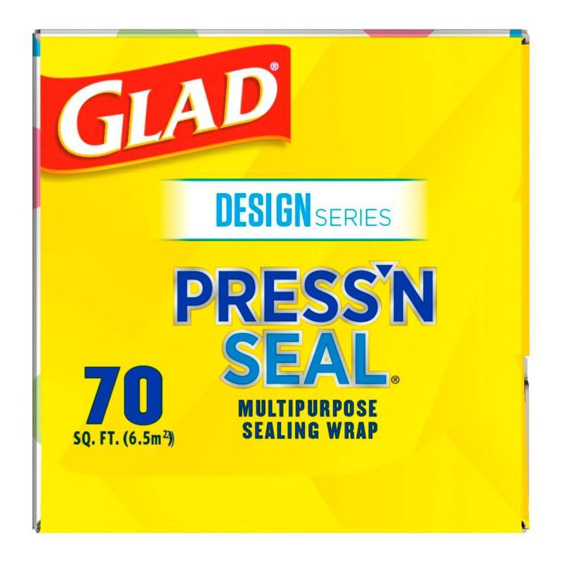 Glad Press'N Seal Plastic Food Wrap Roll + Designer Series Plastic Food Wrap  - 70 sq ft 70 sq ft