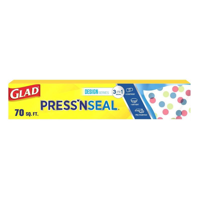 Glad Press'N Seal Plastic Food Wrap Roll + Designer Series Plastic