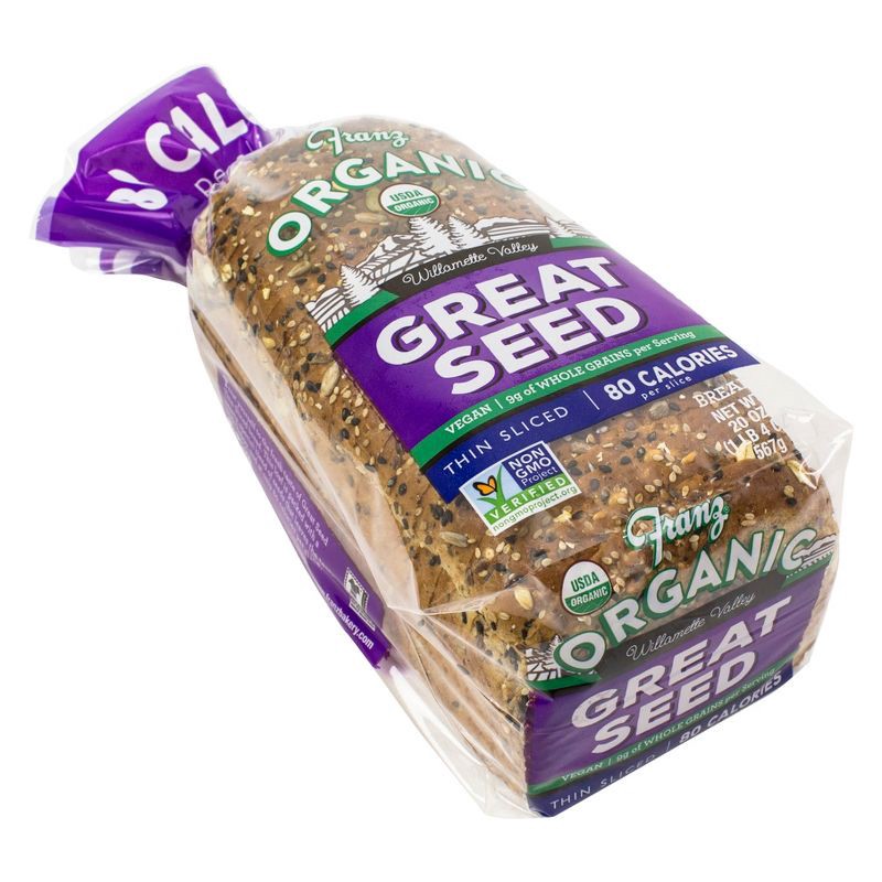 slide 3 of 4, Franz Organic Great Seed Thin Sliced Bread - 20oz, 20 oz