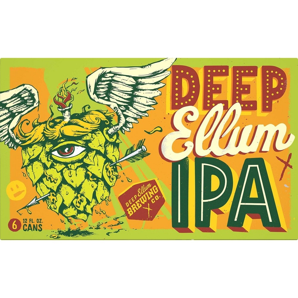 slide 2 of 2, Deep Ellum Brewing Co. Deep Ellum IPA Beer - 6pk/12 fl oz Cans, 6 ct; 12 fl oz