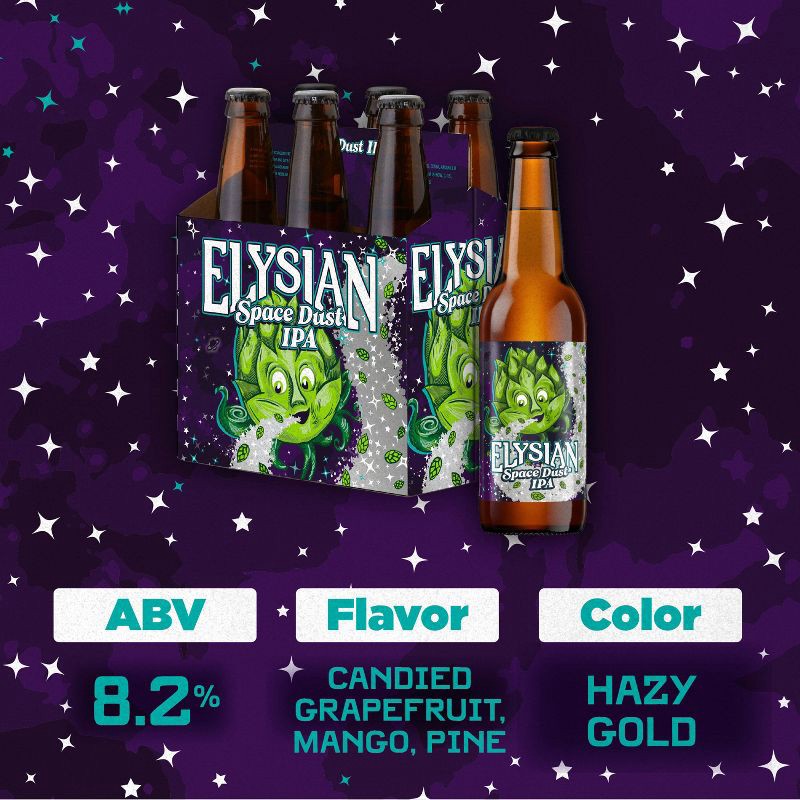 slide 4 of 10, Elysian Brewing Elysian Space Dust IPA Beer - 6pk/12 fl oz Bottles, 6 ct; 12 fl oz