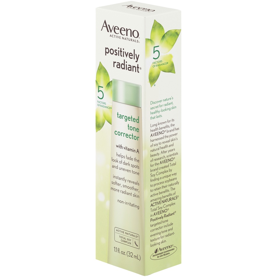 slide 3 of 6, AVEENO POSITIVELY RADIANT Targeted Tone Corrector, 1.1 Fl. Oz, 1.10 fl oz