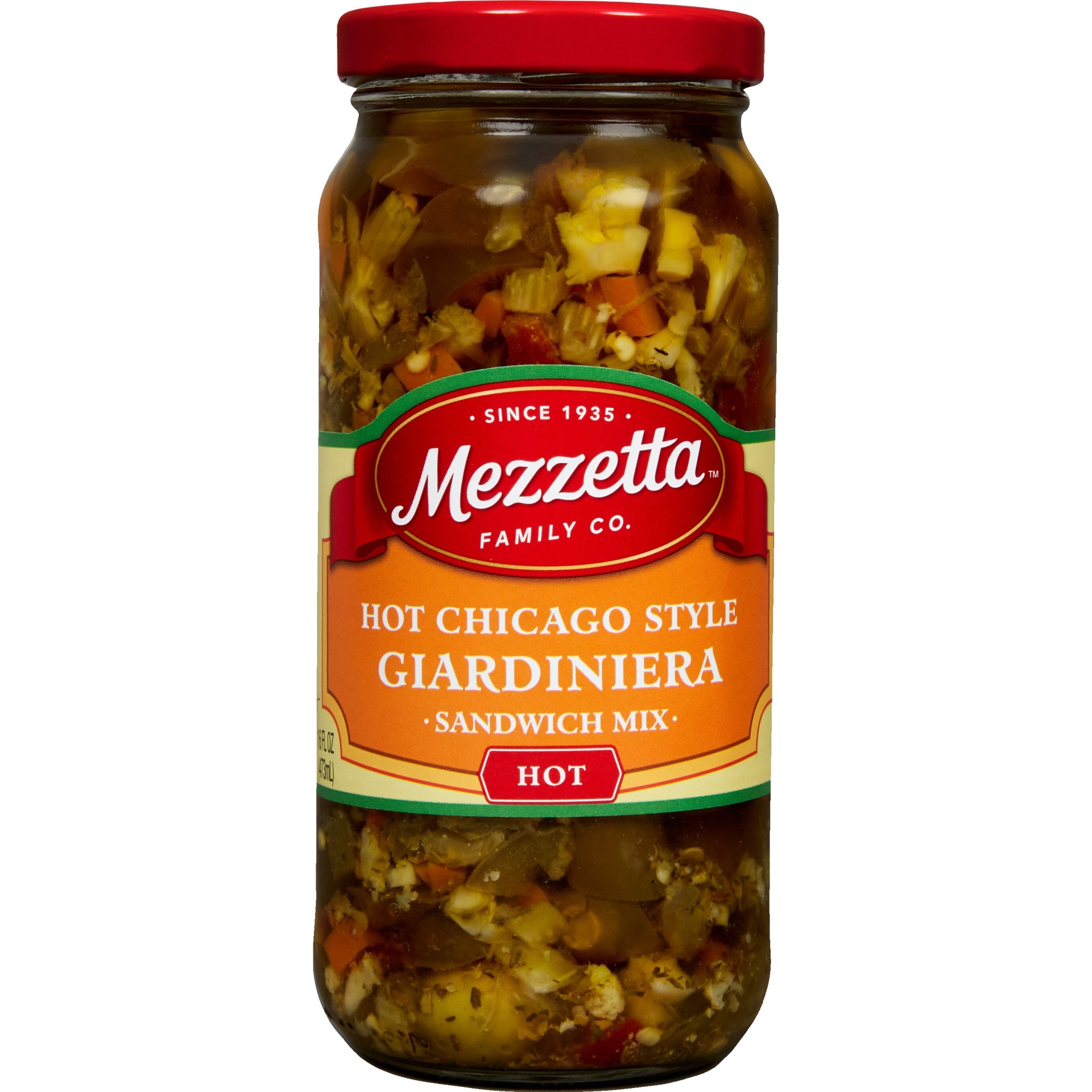 slide 1 of 7, Mezzetta Chicago Style Hot Giardiniera Italian Sandwich Mix - 16oz, 16 oz