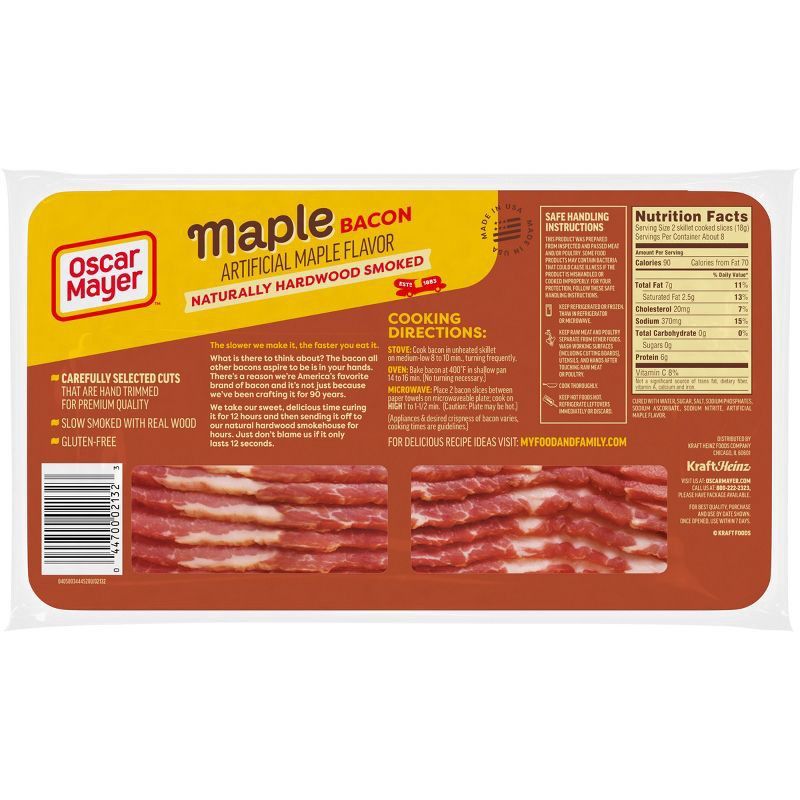 slide 2 of 12, Oscar Mayer Maple Bacon - 1lb, 1 lb