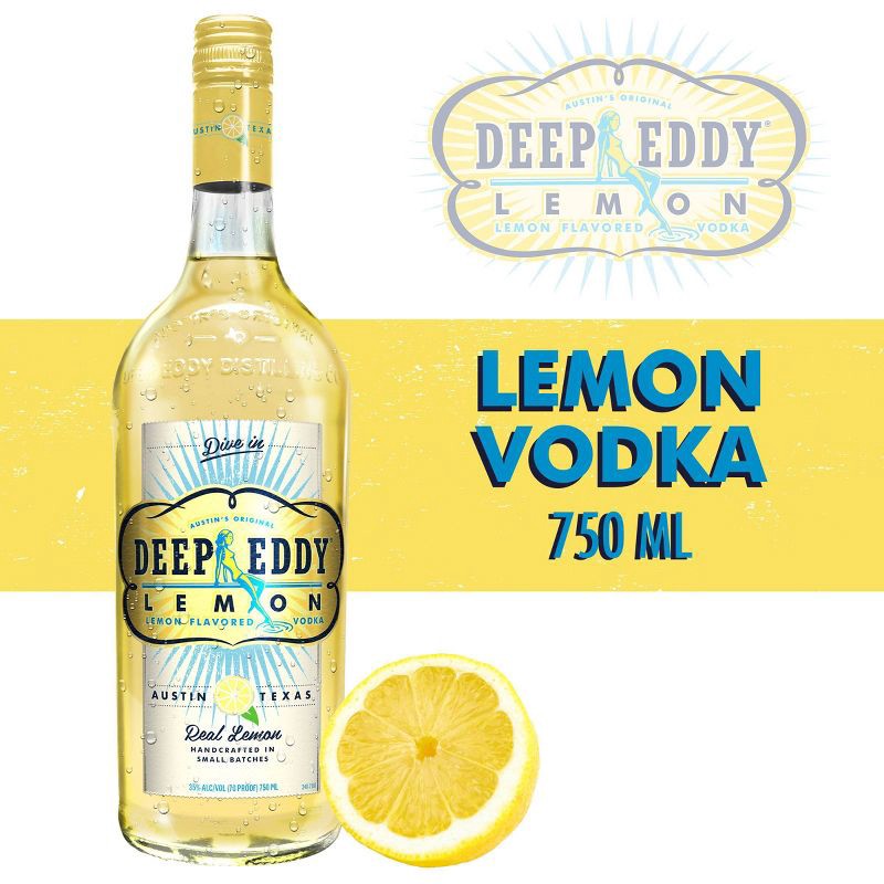 slide 3 of 9, Deep Eddy Lemon Vodka - 750ml Bottle, 750 ml