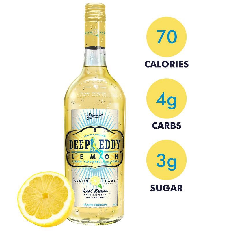 slide 5 of 9, Deep Eddy Lemon Vodka - 750ml Bottle, 750 ml