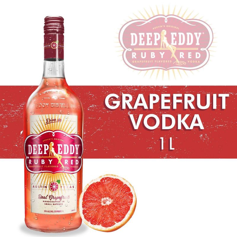 slide 4 of 10, Deep Eddy Ruby Red Grapefruit Vodka - 1L Bottle, 1 liter