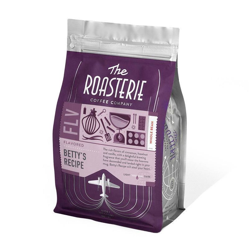 slide 1 of 4, The Roasterie Betty's Recipe Medium Roast Whole Bean Coffee - 12oz, 12 oz