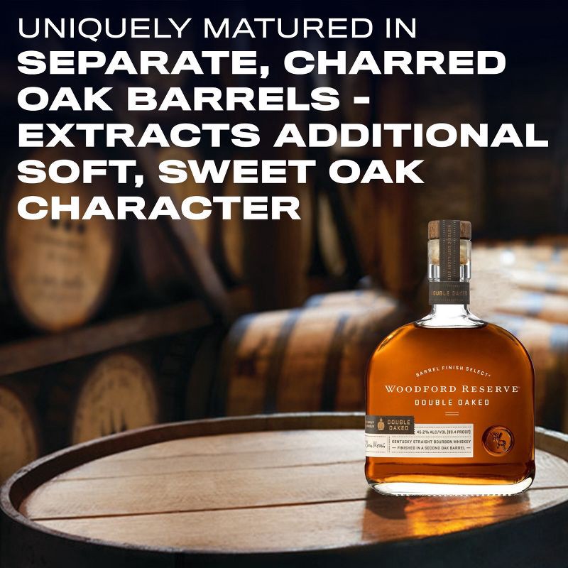 slide 8 of 11, Woodford Reserve Double Oaked Kentucky Straight Bourbon Whiskey - 750ml Bottle, 750 ml