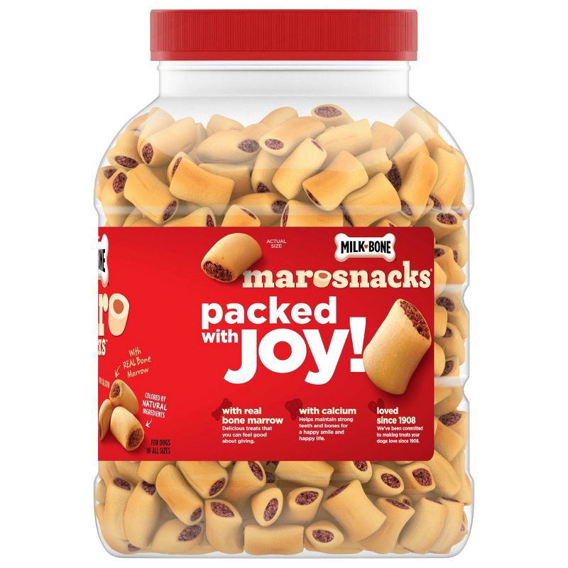 slide 3 of 5, Milk-Bone MaroSnacks with Real Bone Marrow Canister Dog Treats - 40oz, 40 oz