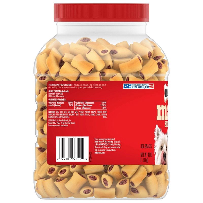slide 4 of 5, Milk-Bone MaroSnacks with Real Bone Marrow Canister Dog Treats - 40oz, 40 oz