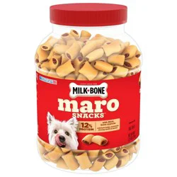 Milk-Bone MaroSnacks with Real Bone Marrow Canister Dog Treats - 40oz