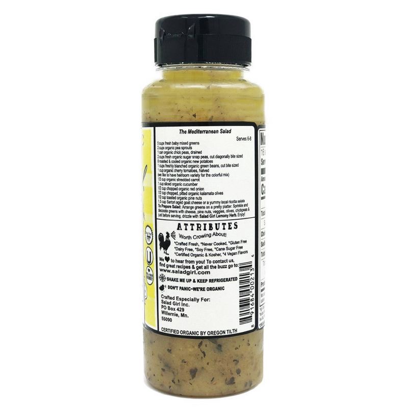 slide 4 of 5, Salad Girl Organic Lemony Herb Vinaigrette & Marinade - 8 fl oz, 8 fl oz