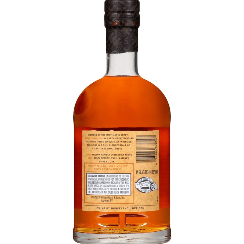 slide 6 of 14, Monkey Shoulder Blended Scotch Whisky - 750ml Bottle, 750 ml