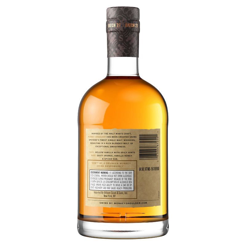 slide 9 of 14, Monkey Shoulder Blended Scotch Whisky - 750ml Bottle, 750 ml