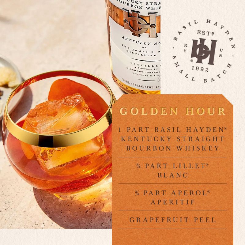 slide 3 of 7, Basil Hayden Bourbon Whiskey - 750ml Bottle, 750 ml