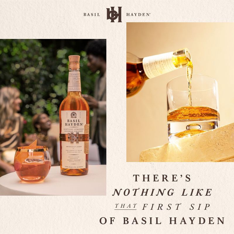 slide 4 of 7, Basil Hayden Bourbon Whiskey - 750ml Bottle, 750 ml