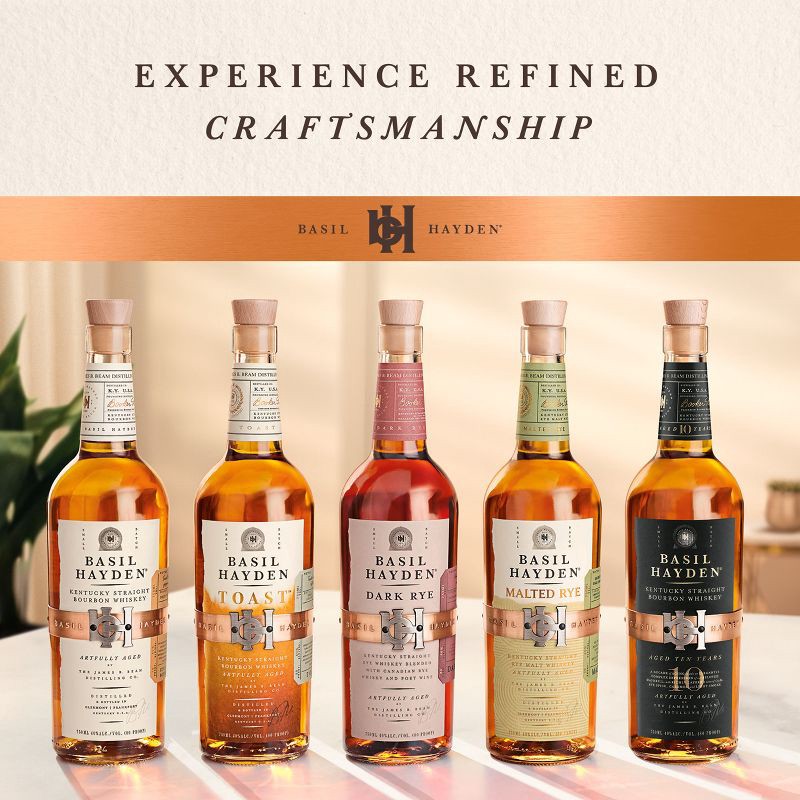 slide 5 of 7, Basil Hayden Bourbon Whiskey - 750ml Bottle, 750 ml
