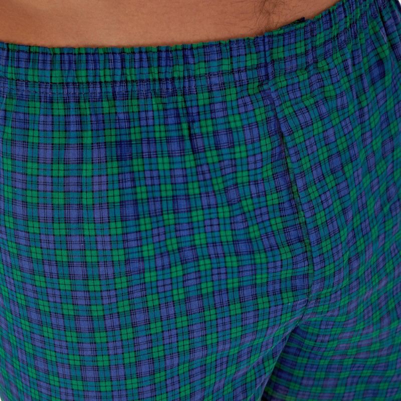 slide 3 of 6, Hanes Men's Tartan Plaid Woven Boxer Shorts 5pk - Red/Brown/Blue XL: Tagless, Breathable, Moisture Wicking, 5 ct