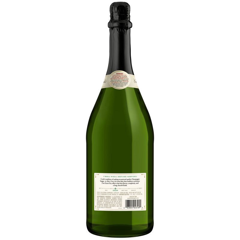 slide 8 of 8, Cook's California Champagne Extra Dry White Sparkling Wine - 1.5L Bottle, 1.5 liter