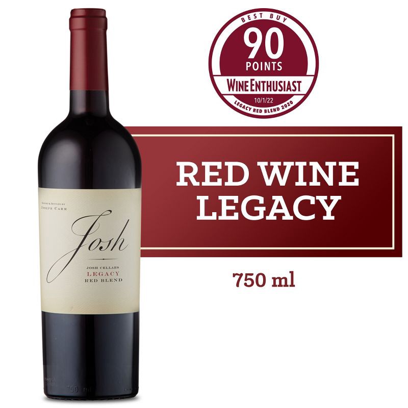 slide 12 of 12, Josh Cellars Josh Legacy Red Blend Wine - 750ml Bottle, 750 ml