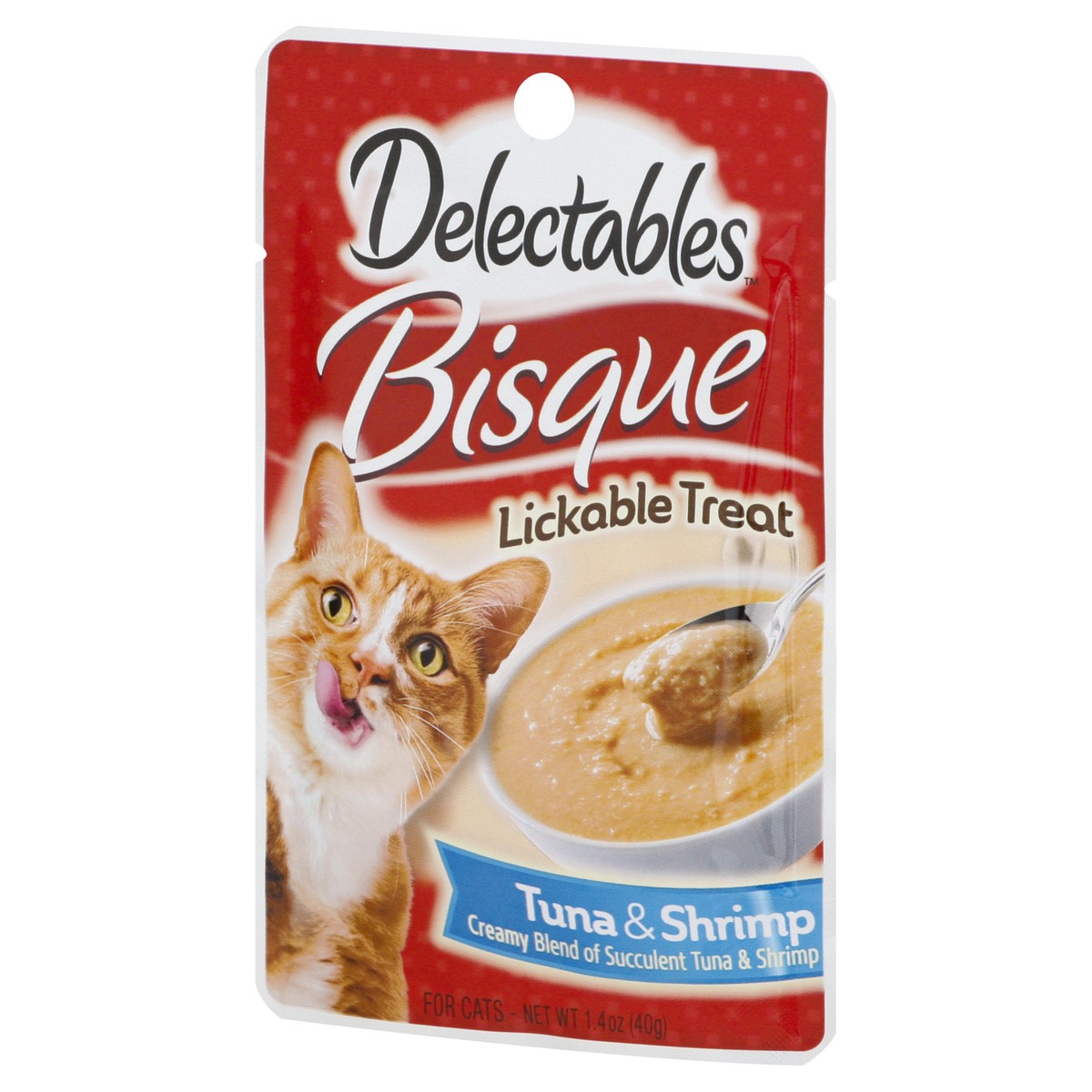 slide 9 of 9, Delectables Bisque Lickable Cat Treat, Tuna & Shrimp, 1.4 oz