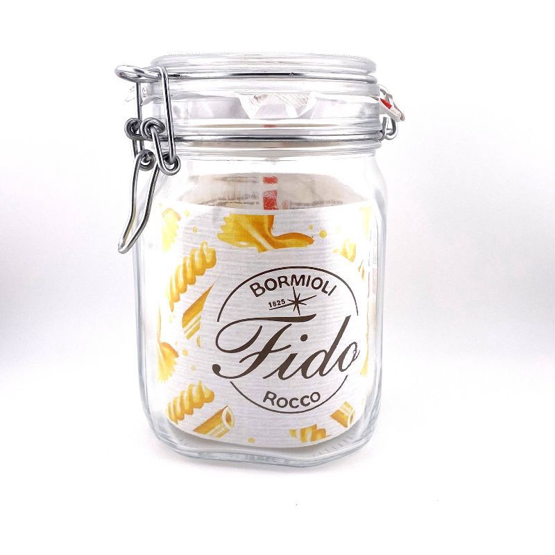 slide 3 of 5, Fido 1 Liter Clamp Jar - Clear - Bormioli Rocco, 1 liter