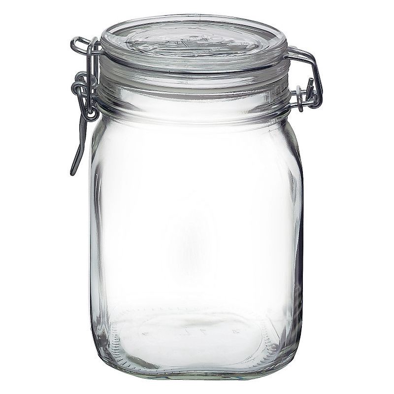 slide 1 of 5, Fido 1 Liter Clamp Jar - Clear - Bormioli Rocco, 1 liter