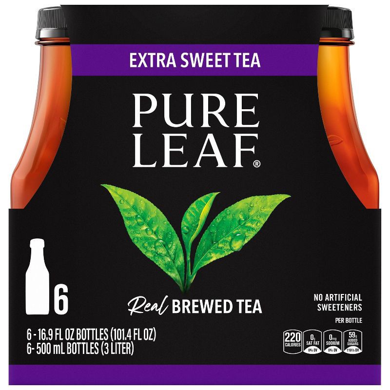 slide 3 of 7, PURE LEAF RTD Pure Leaf Extra Sweet Iced Tea Bottles - 6pk/16.9 fl oz, 6 ct; 16.9 fl oz