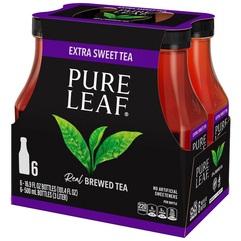 slide 2 of 7, PURE LEAF RTD Pure Leaf Extra Sweet Iced Tea Bottles - 6pk/16.9 fl oz, 6 ct; 16.9 fl oz