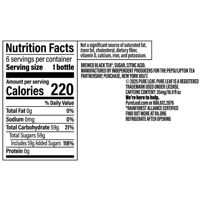 slide 5 of 7, PURE LEAF RTD Pure Leaf Extra Sweet Iced Tea Bottles - 6pk/16.9 fl oz, 6 ct; 16.9 fl oz