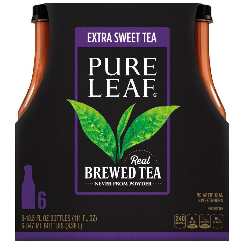 slide 1 of 4, PURE LEAF RTD Pure Leaf Extra Sweet Iced Tea Bottles - 6pk/16.9 fl oz, 6 ct; 16.9 fl oz