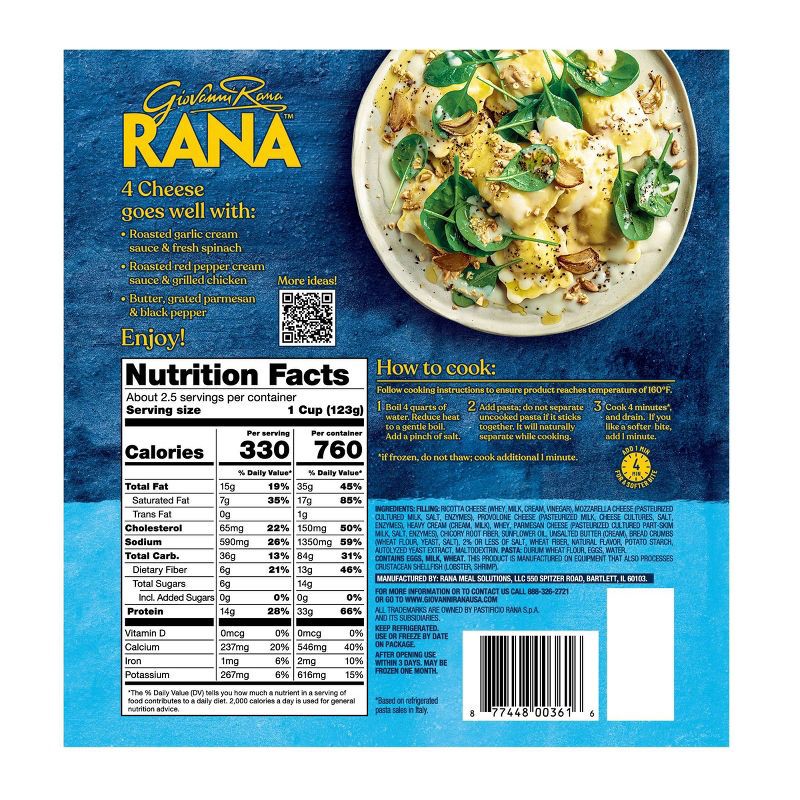 slide 9 of 9, Rana Four Cheese Ravioli - 10oz, 10 oz